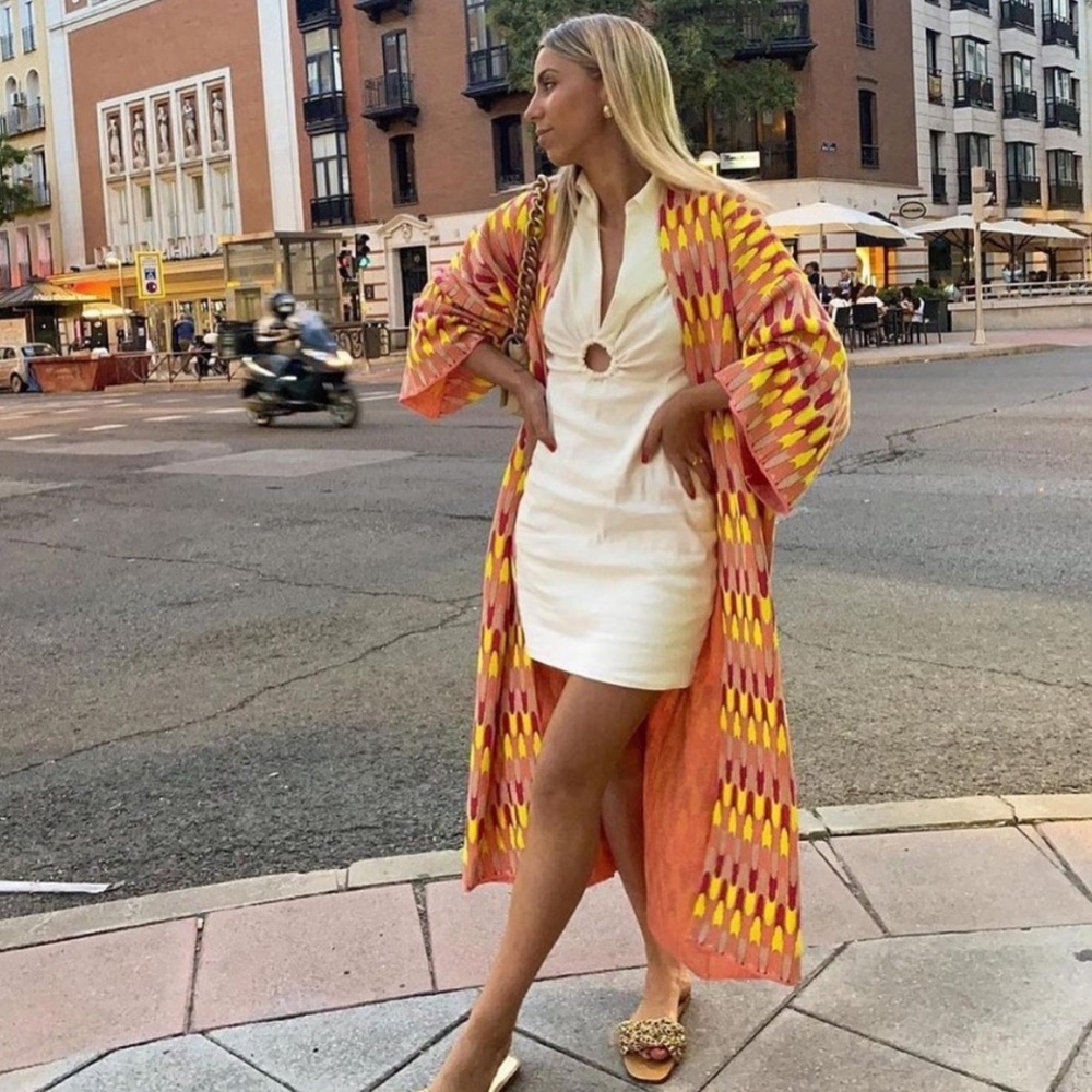 Blogger’s Favorite 🤩 NWT Zara Oyster White Ring Detail Preppy Mini Dress - Picture 8 of 15